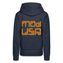 Afbeelding in Gallery-weergave laden, Mod-Usa Gold 1 Women’s Premium Hoodie - navy