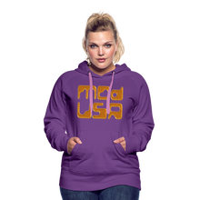 Afbeelding in Gallery-weergave laden, Mod-Usa Gold 1 Women’s Premium Hoodie - purple
