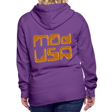 Afbeelding in Gallery-weergave laden, Mod-Usa Gold 1 Women’s Premium Hoodie - purple