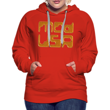 Afbeelding in Gallery-weergave laden, Mod-Usa Gold 1 Women’s Premium Hoodie - red