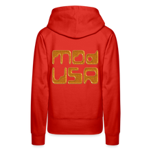 Afbeelding in Gallery-weergave laden, Mod-Usa Gold 1 Women’s Premium Hoodie - red