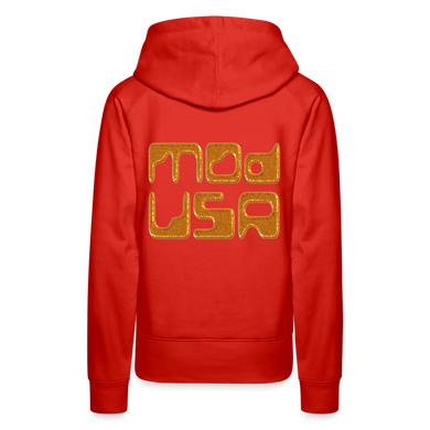 Mod-Usa Gold 1 Women’s Premium Hoodie - red