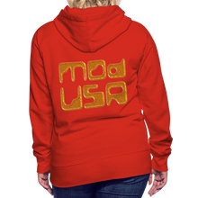 Afbeelding in Gallery-weergave laden, Mod-Usa Gold 1 Women’s Premium Hoodie - red