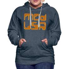 Afbeelding in Gallery-weergave laden, Mod-Usa Gold 1 Women’s Premium Hoodie - heather denim