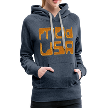 Afbeelding in Gallery-weergave laden, Mod-Usa Gold 1 Women’s Premium Hoodie - heather denim