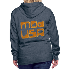 Afbeelding in Gallery-weergave laden, Mod-Usa Gold 1 Women’s Premium Hoodie - heather denim