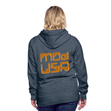 Afbeelding in Gallery-weergave laden, Mod-Usa Gold 1 Women’s Premium Hoodie - heather denim
