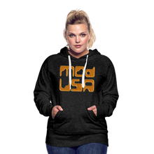 Afbeelding in Gallery-weergave laden, Mod-Usa Gold 1 Women’s Premium Hoodie - charcoal grey