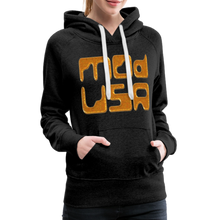 Afbeelding in Gallery-weergave laden, Mod-Usa Gold 1 Women’s Premium Hoodie - charcoal grey