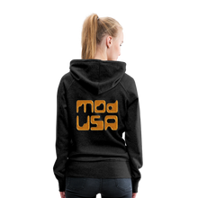 Afbeelding in Gallery-weergave laden, Mod-Usa Gold 1 Women’s Premium Hoodie - charcoal grey