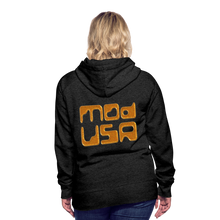 Afbeelding in Gallery-weergave laden, Mod-Usa Gold 1 Women’s Premium Hoodie - charcoal grey