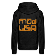 Afbeelding in Gallery-weergave laden, Mod-Usa Gold 1 Women’s Premium Hoodie - charcoal grey