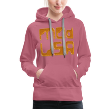 Afbeelding in Gallery-weergave laden, Mod-Usa Gold 1 Women’s Premium Hoodie - mauve