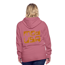 Afbeelding in Gallery-weergave laden, Mod-Usa Gold 1 Women’s Premium Hoodie - mauve