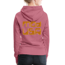 Afbeelding in Gallery-weergave laden, Mod-Usa Gold 1 Women’s Premium Hoodie - mauve