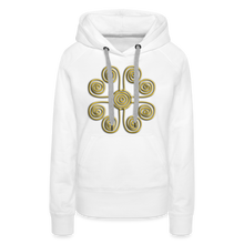 Indlæs billede til gallerivisning Gold Swirl 1 Women’s Premium Hoodie - white