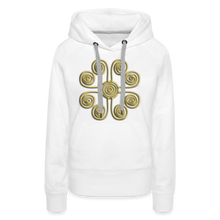Indlæs billede til gallerivisning Gold Swirl 1 Women’s Premium Hoodie - white