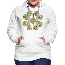 Indlæs billede til gallerivisning Gold Swirl 1 Women’s Premium Hoodie - white