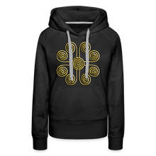 Indlæs billede til gallerivisning Gold Swirl 1 Women’s Premium Hoodie - black