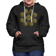 Indlæs billede til gallerivisning Gold Swirl 1 Women’s Premium Hoodie - black
