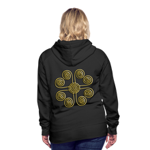 Indlæs billede til gallerivisning Gold Swirl 1 Women’s Premium Hoodie - black