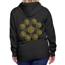 Indlæs billede til gallerivisning Gold Swirl 1 Women’s Premium Hoodie - black
