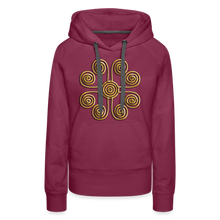 Indlæs billede til gallerivisning Gold Swirl 1 Women’s Premium Hoodie - burgundy