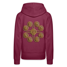 Indlæs billede til gallerivisning Gold Swirl 1 Women’s Premium Hoodie - burgundy