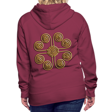 Indlæs billede til gallerivisning Gold Swirl 1 Women’s Premium Hoodie - burgundy