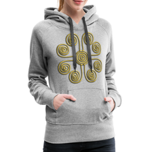 Indlæs billede til gallerivisning Gold Swirl 1 Women’s Premium Hoodie - heather grey