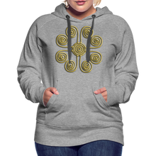 Indlæs billede til gallerivisning Gold Swirl 1 Women’s Premium Hoodie - heather grey