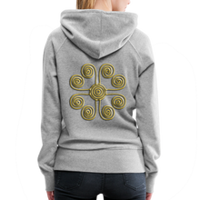 Indlæs billede til gallerivisning Gold Swirl 1 Women’s Premium Hoodie - heather grey