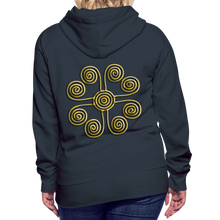 Indlæs billede til gallerivisning Gold Swirl 1 Women’s Premium Hoodie - navy