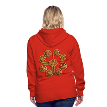 Indlæs billede til gallerivisning Gold Swirl 1 Women’s Premium Hoodie - red