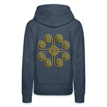 Indlæs billede til gallerivisning Gold Swirl 1 Women’s Premium Hoodie - heather denim