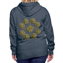 Indlæs billede til gallerivisning Gold Swirl 1 Women’s Premium Hoodie - heather denim