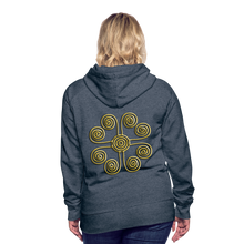 Indlæs billede til gallerivisning Gold Swirl 1 Women’s Premium Hoodie - heather denim
