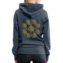 Indlæs billede til gallerivisning Gold Swirl 1 Women’s Premium Hoodie - heather denim