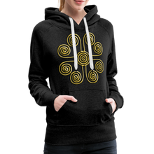 Indlæs billede til gallerivisning Gold Swirl 1 Women’s Premium Hoodie - charcoal grey