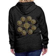 Indlæs billede til gallerivisning Gold Swirl 1 Women’s Premium Hoodie - charcoal grey