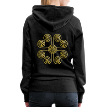 Indlæs billede til gallerivisning Gold Swirl 1 Women’s Premium Hoodie - charcoal grey
