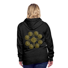 Indlæs billede til gallerivisning Gold Swirl 1 Women’s Premium Hoodie - charcoal grey