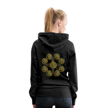 Indlæs billede til gallerivisning Gold Swirl 1 Women’s Premium Hoodie - charcoal grey