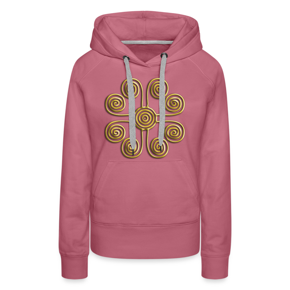 Gold Swirl 1 Women’s Premium Hoodie - mauve