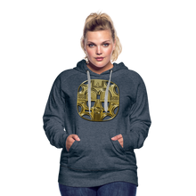 Afbeelding in Gallery-weergave laden, Mask 1 Women’s Premium Hoodie - heather denim
