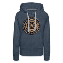 Indlæs billede til gallerivisning Stone Wheel 1 Women’s Premium Hoodie - heather denim